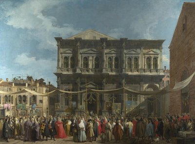 Il Doge visita la Chiesa e la Scuola di San Rocco, c.1735 da Giovanni Antonio Canal